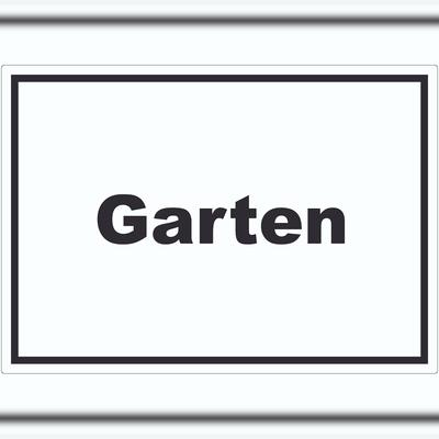 HB-Druck Garten Aufkleber mit Text Blumen Rasen waagerecht A2 (420x594mm)
