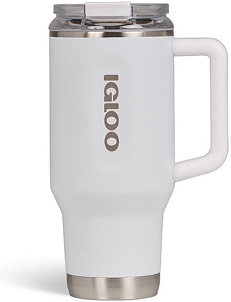 IGLOO Trinkflasche Flip ‘n’ Sip Travel Mug 946ml isoliert weiss B