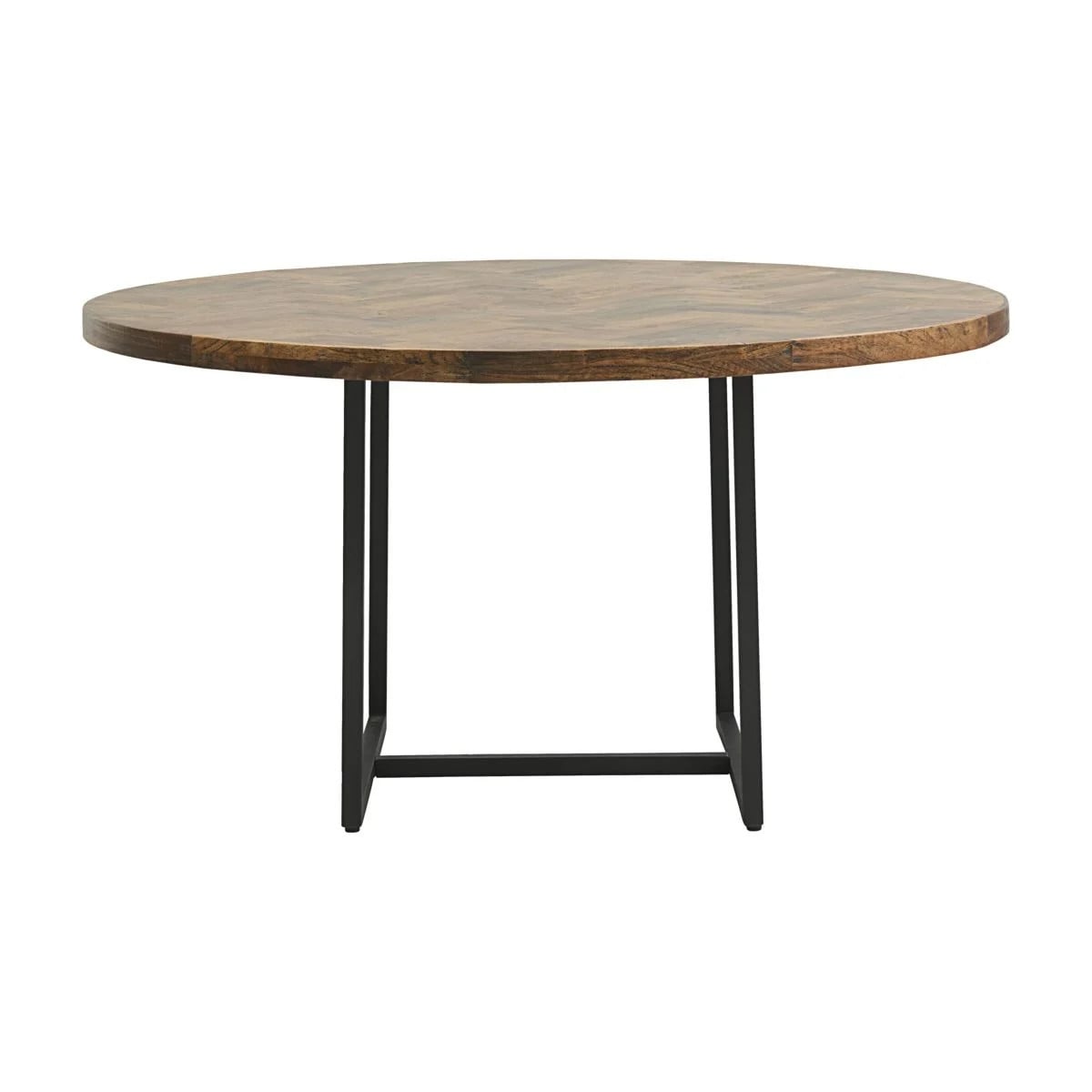 House Doctor Kant ronde eettafel van hout in bruin, Diameter: 140 cm, Hoogte: 74 cm