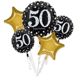 50. Geburtstag gold Folienballon Set