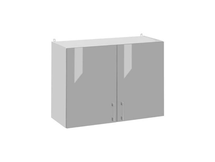 Meuble haut de cuisine Eco Gris Brillant 2 portes L 80 cm - Cuisineandcie