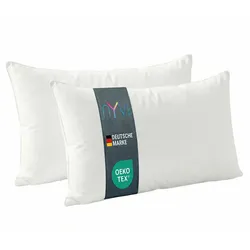 Kopfkissen NYVICloud 40x80 cm 2er Set - Schlafkissen Kissenfüllung Bettkissen für alle Schlaftypen, waschbar, für Allergiker geeignet