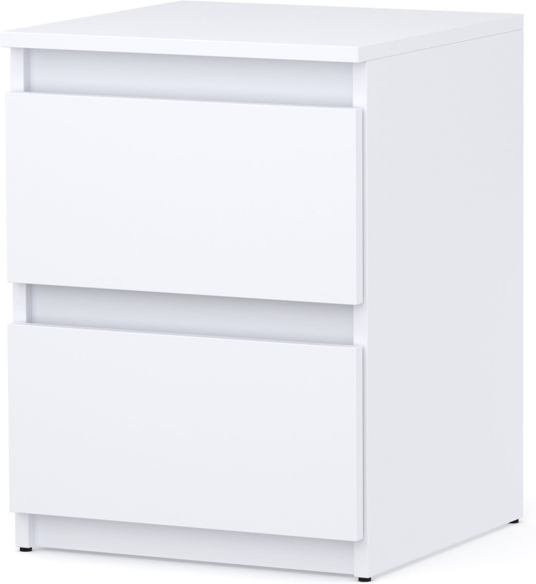 StivMeble Modern Wit Nachtkastje met 2 Lades, Breedte: 40 cm