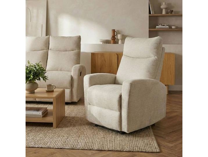 Fauteuil relax manuel ANTARES 1 place tissu beige