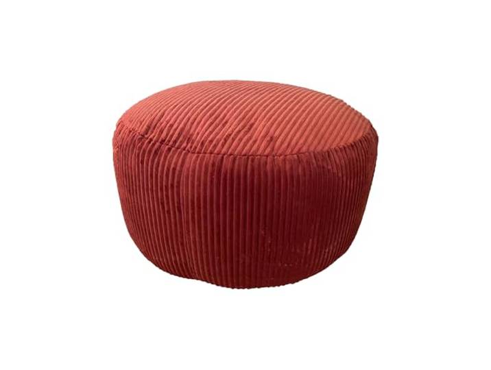 Relaxdays Pouf\, Cord\, HxP : 25 x 35 cm\, Rembourrage en polystyrène\, Coussin Rond\, Tabouret de Salon\, Pouf\, Rouille