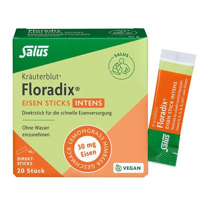 Floradix Eisen Sticks intens Pulver 20 St