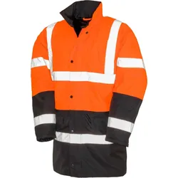 Result Safe-Guard Herren Sicherheits Parka Warnschutz-Parka R452X fluorescent orange/black S