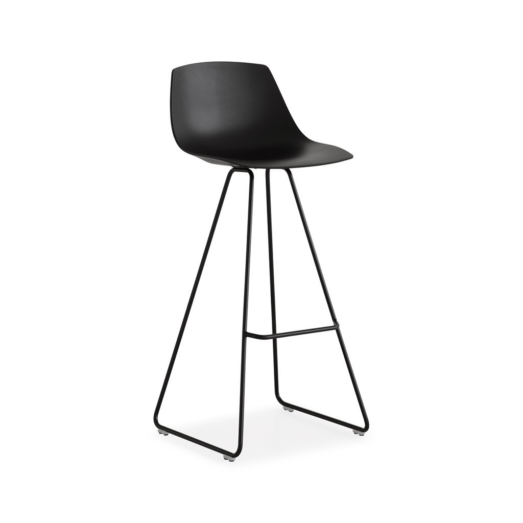 Lapalma Miunn Outdoor Barhocker (schwarz lackiert, 75cm, Baydur schwarz) schwarz lackiert | 75cm | Baydur schwarz ES104N75BN