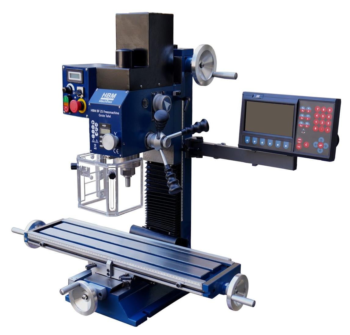 HBM Elektrische freesmachine BF 30 groot model met 3 assistenten en digitaal visualsysteem