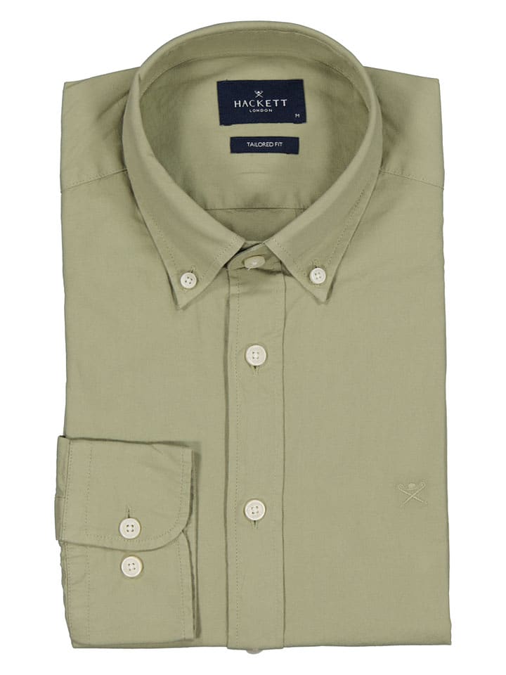 Hackett London Hemd - Tailored fit - in Grün - M