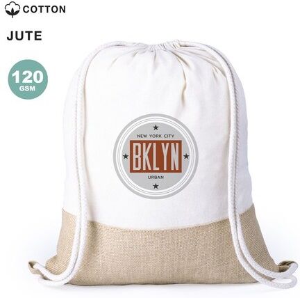 Sac à dos personnalisable Badix coton jute