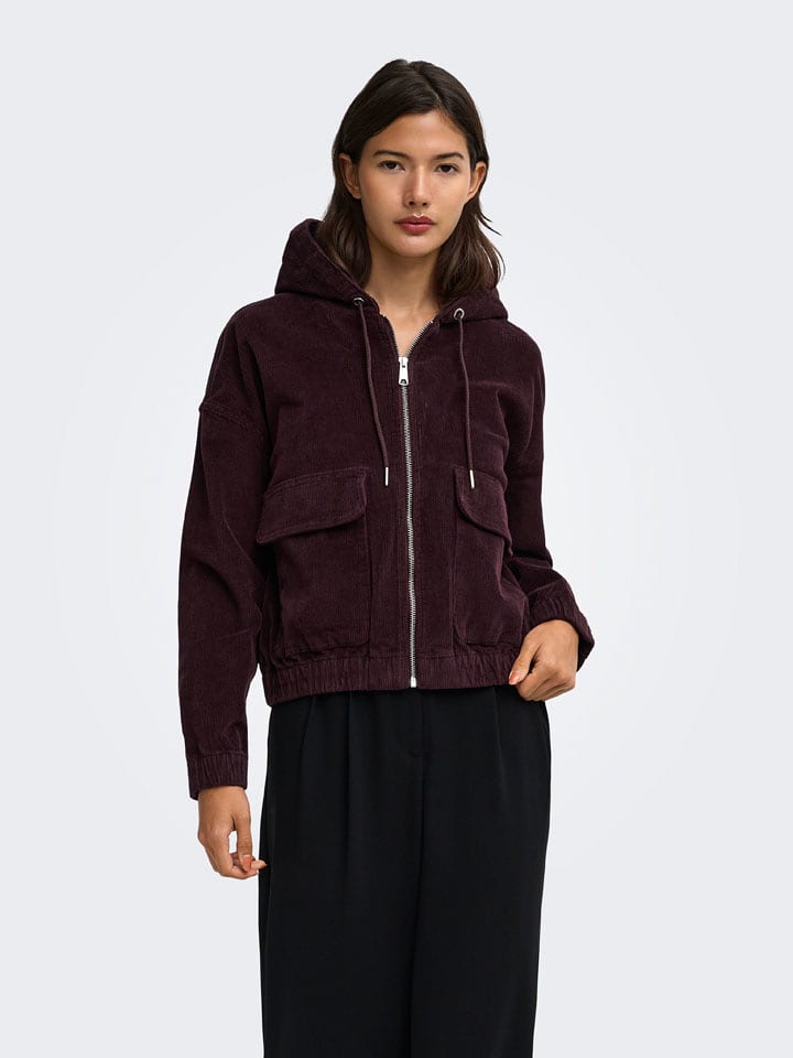 ONLY Übergangsjacke in Bordeaux - S
