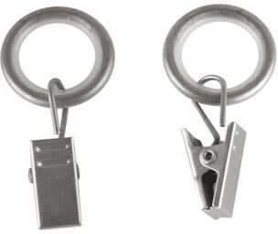 InStyleDesign 5/8 inch Noise-Canceling Curtain Rings w/Clip (Set of 10)