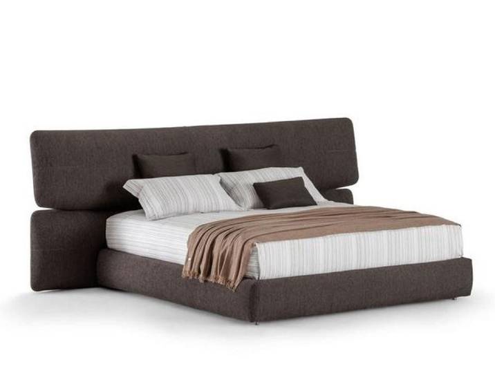 JVmoebel Polsterbett Luxuriöses schwarzes Polsterbett mit hoher Rückenlehne, Made in Europe