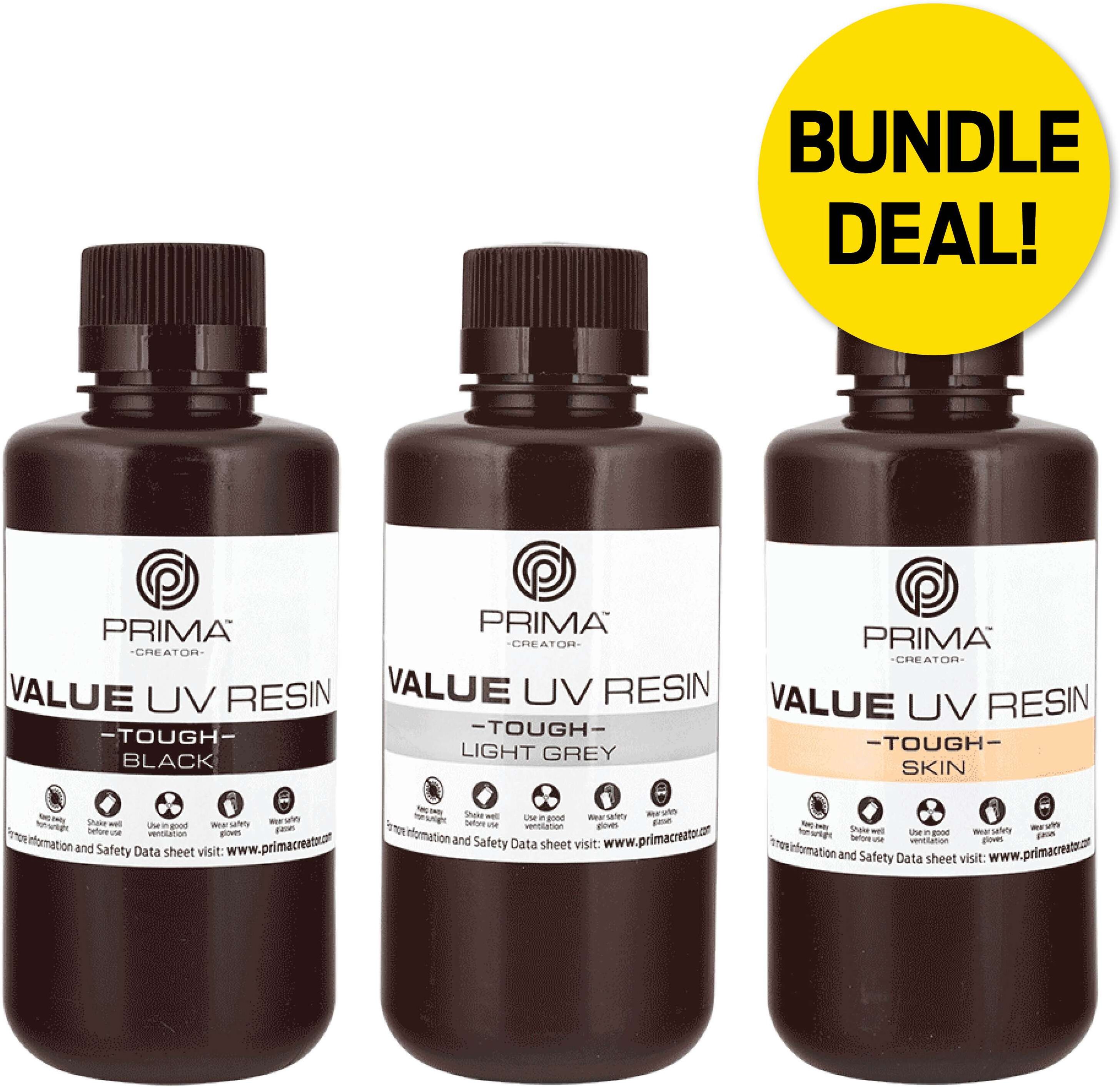 PrimaCreator Value Tough UV Resin (ABS Like) - Paketerbjudande