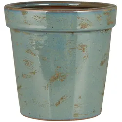 IB Laursen Blumentopf Marina Antik-Look, Höhe 14, Ø 14.5 cm, Blau