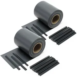Wiltec, Sichtschutz, Sichtschutz Streifen 70mx19cm Anthrazit PVC 650g/m2 40 Clips Zaunfolie