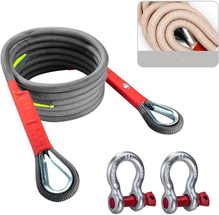 INF Câble de remorquage - Sangle de remorquage extra résistante pour le remorquage de véhicules Beige 18 tonnes 4 mètres