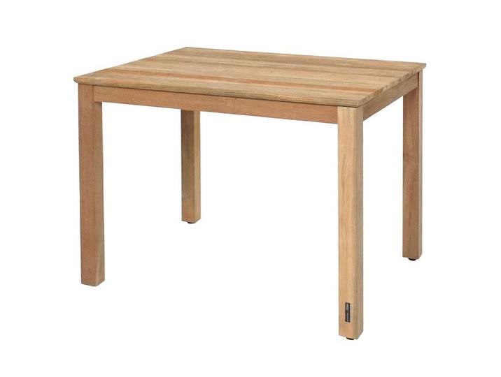 Zebra Tischgestell Derex Teak mit Tischplatte 80x100 cm
