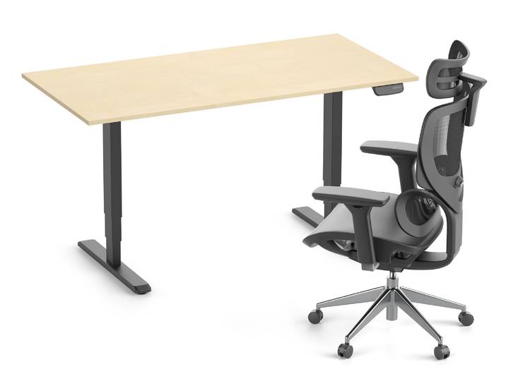 PRIMUS + Stuhl SENTA FX 160x80 Schwarz Birke