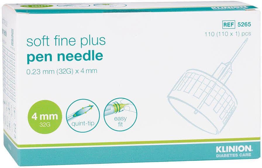 Klinion Soft Fine Plus Pennaalden 4MM 32G (110 stuks)