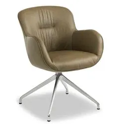 Segmüller Werkstätten Stuhlsessel Tilda02 Leder Moos