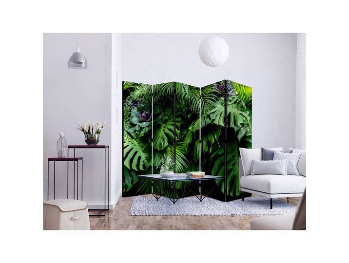 Paravent Rainforest Fleece Grün 225 x 172 x 3cm