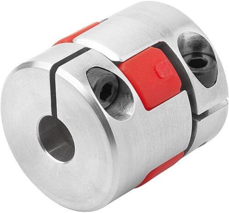 KIPP Elastomer-Klauenkupplung Gr.9 D1=6 D2=9 L=24 Aluminium (K1891.09920240609)