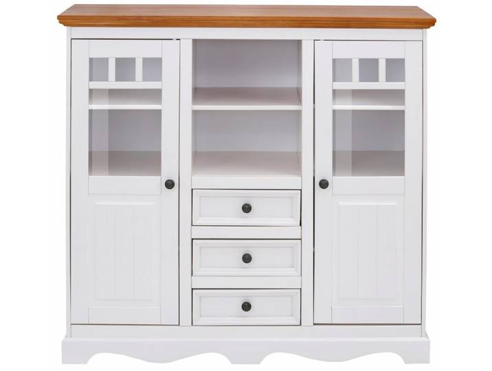Buffet avec 2 portes en verre 3 tiroirs