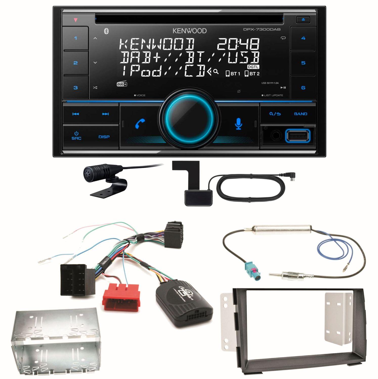 Kenwood DPX-7300DAB Bluetooth Digitalradio Einbauset für Kia Venga