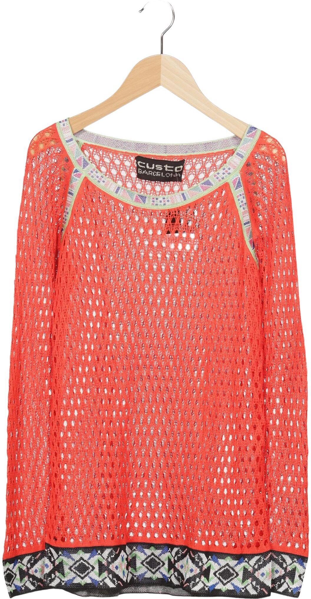 Custo Barcelona Damen Pullover, Orange, Gr. XS, Viskose - Second Hand