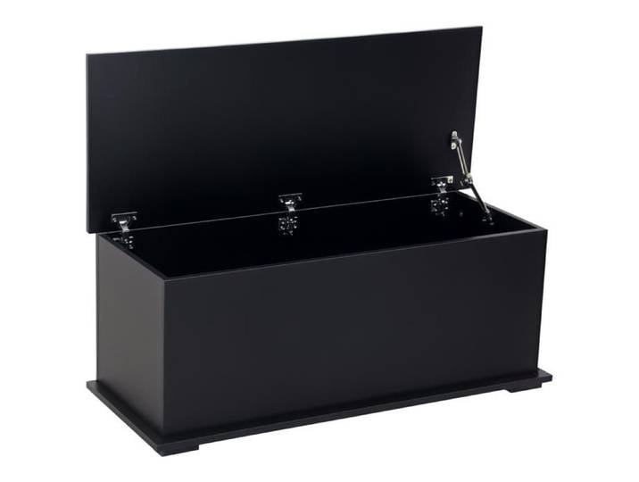 Coffre de rangement – Charnière amortie 120 kg – Banc chaussures et rangement salon – 100x40x40 cm Noir mat