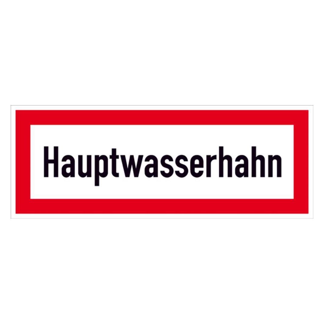 SafetyMarking Hinweisschild für die Feuerwehr Hauptwasserhahn 29. (21.2871)