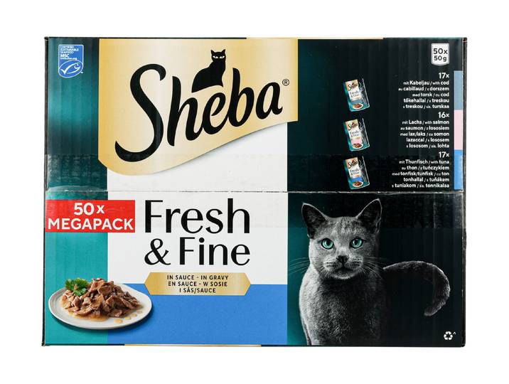 Sheba Fresh + Fine Fisch 50x50g Beutel