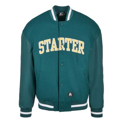 Funktionsmantel STARTER BLACK LABEL "Starter Black Label Herren Starter Team Jacket", Herren, Gr. L, retro grün, 50% Wolle, 50% Viskose, Mäntel
