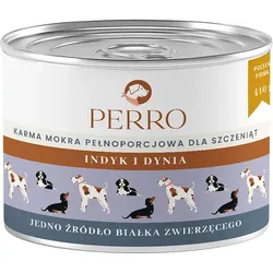 PERRO Truthahn mit Kürbis Junior 410g Monoproteinfutter für Welpen