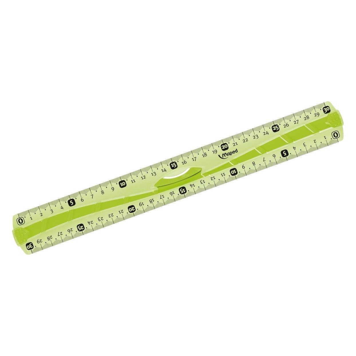 Maped Flachlineal Flex, 300 mm, aus Kunststoff, mit Griff (30 cm, Kunststoff) (244130)