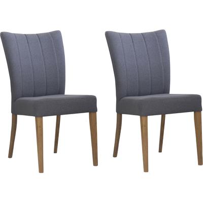 4-Fußstuhl OTTO HOME "Dia", grau (dunkelgrau, eiche natur), B:47cm H:91cm T:66cm, Polyester, Stühle