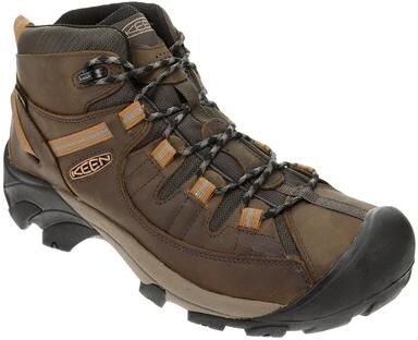 KEEN Targhee II Mid WP Wide (Men's) Outdoor in Black Olive, Size 14 W, Leather