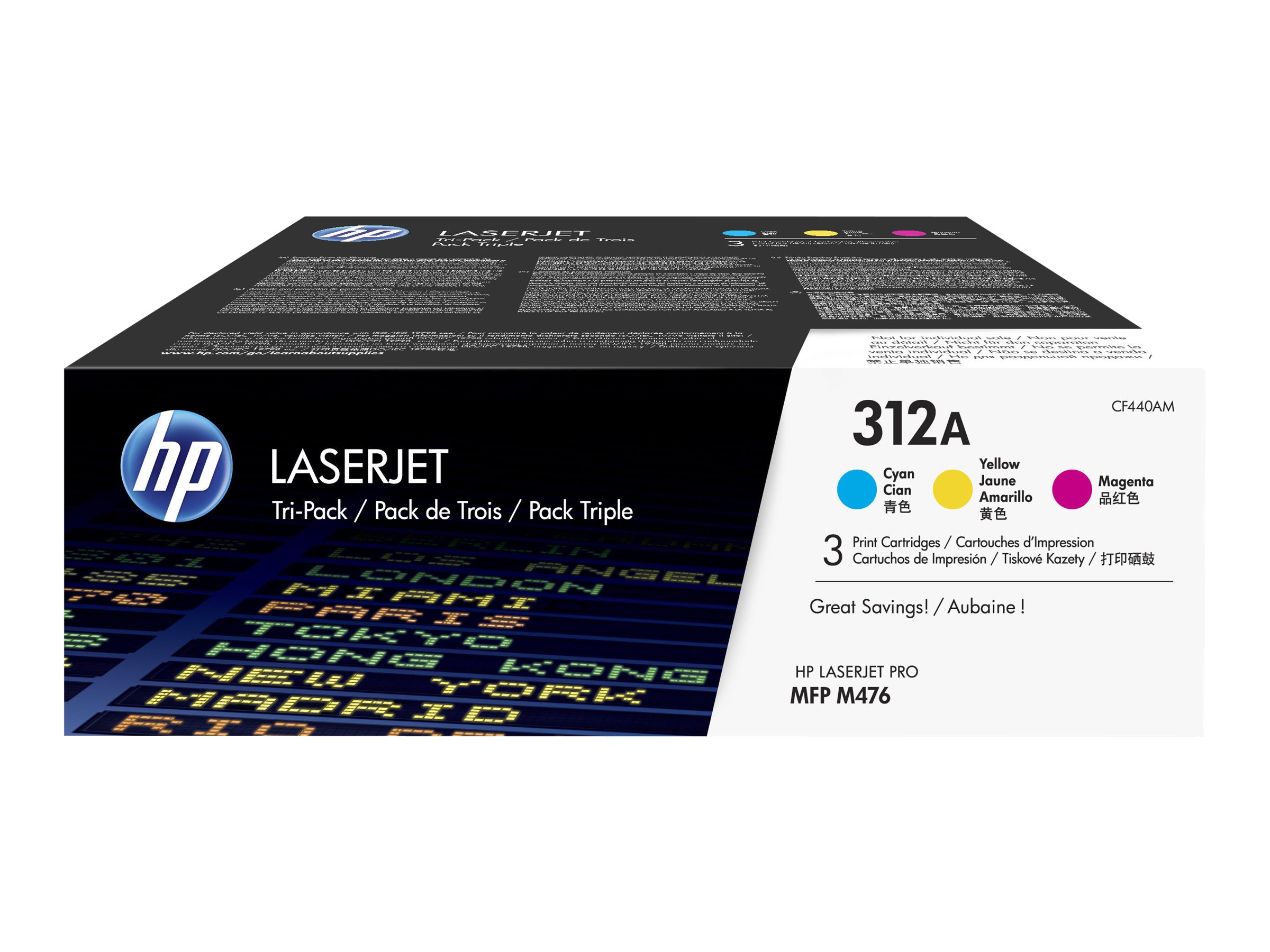 HP 312A Cyan LaserJet Tonerkartusche (3er-Pack), 2700 Seiten, Cyan, Magenta, Gelb, 3 Stück(e)