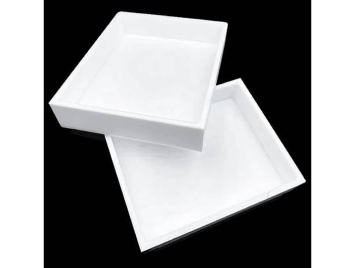 Quadratische PTFE-Platte – 15 mm tiefe Verdampferschale, PEFT-Tablett in Laborqualität 1 Stück(100x100x15mm)