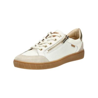 Sneaker PIKOLINOS "PIKOLINOS Sneaker Leder", Damen, Gr. 38, weiß (weiß, braun), Leder, Schuhe Sneaker