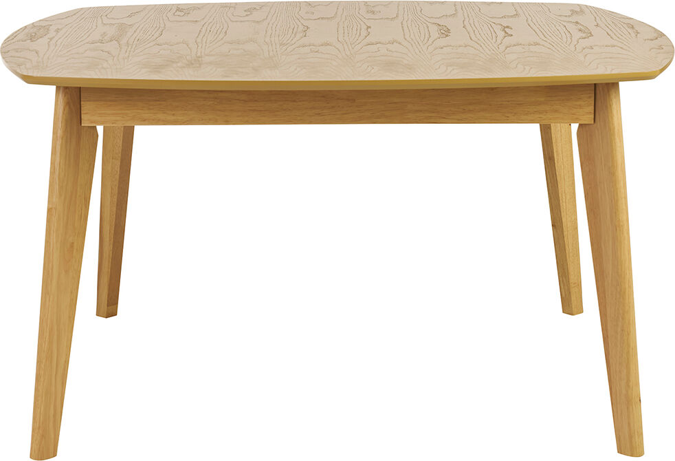 Miliboo Table à manger carrée scandinave bois clair chêne L140 cm LEENA