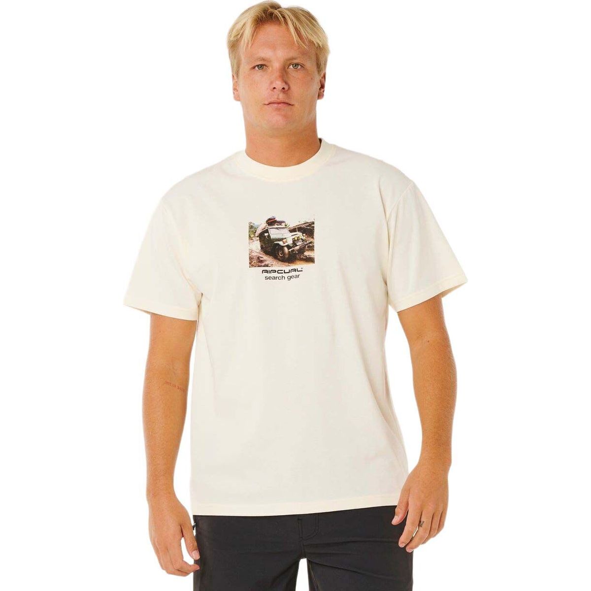 RipCurl Search RIG Tee bone (3021) L 0XSMTE-3021-L