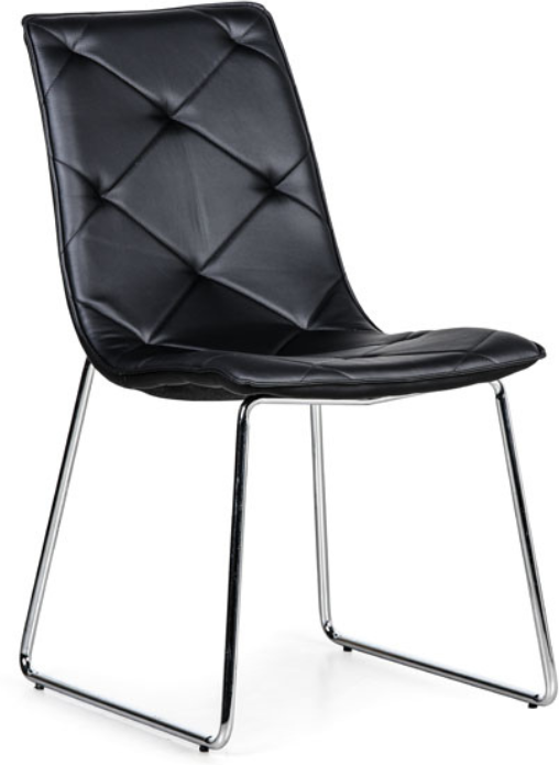 B2B Partner Leder-Besucherstuhl ARID, schwarz