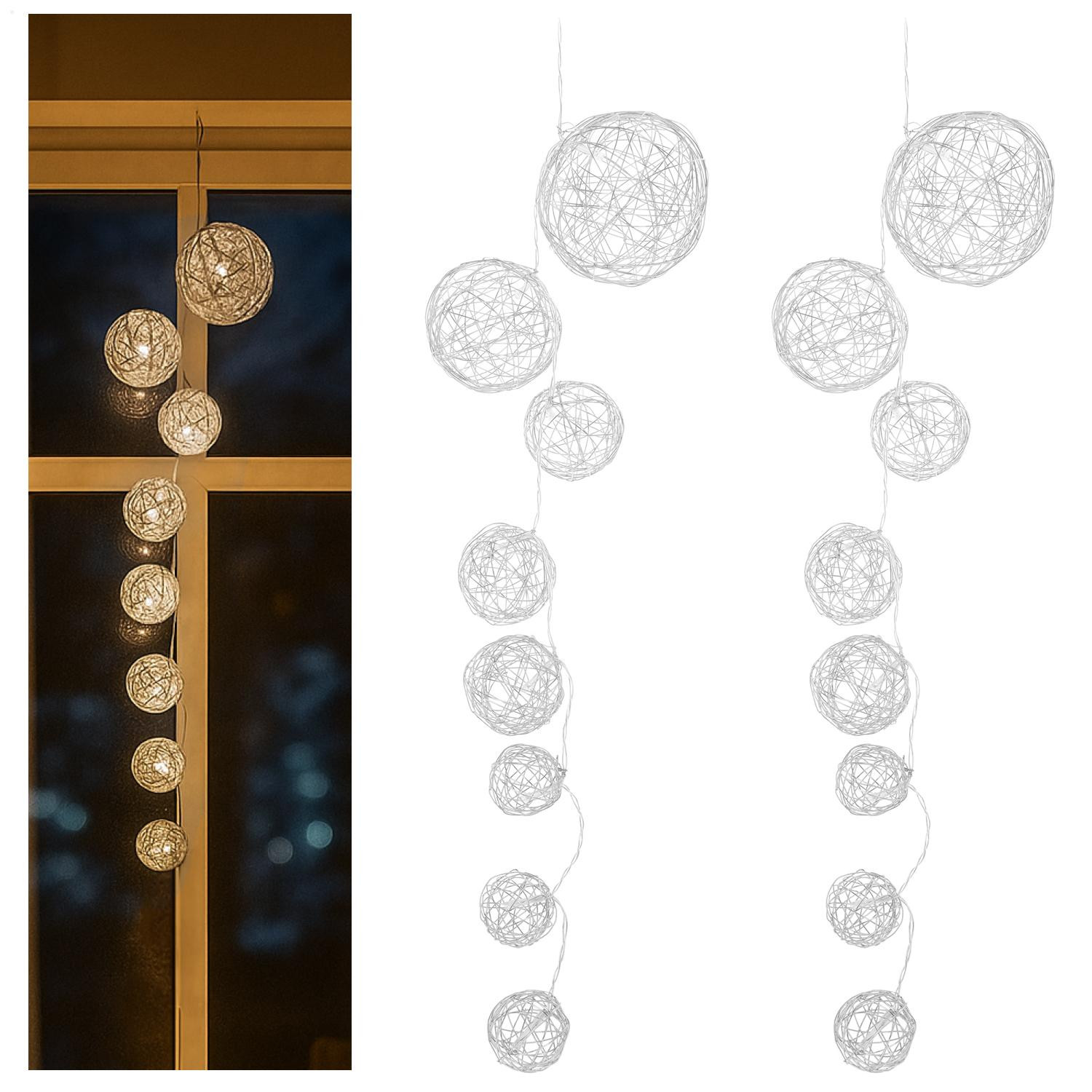 COM-Four 2x LED-lichtketting met 8 lampen