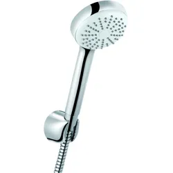 Kludi Logo 1S Wannenset 680100500 chrom, Handbrause mit 1 Stahlart, Duschkopf