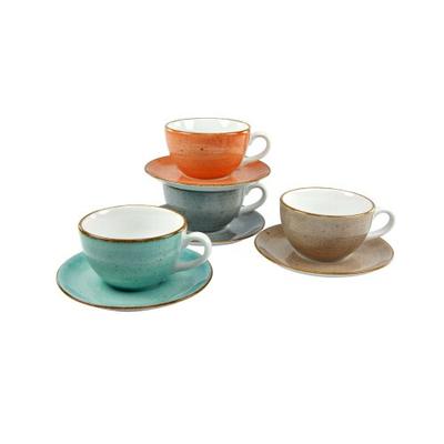 CreaTable Vintage Nature bunt Cappuccinotasse 8-tlg Porzellan