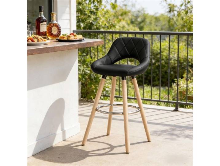 Tabouret bar individuel avec dossier : pratique et élégant pour cuisine bar ou espace vente