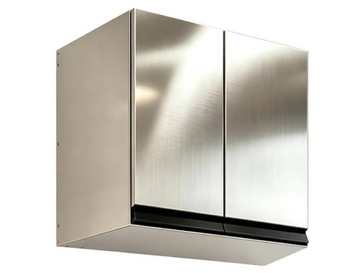 304 Edelstahl Hängeschrank Küche, Eingelassener Versteckter Griff Wand Edelstahl Wandschrank Küche Softclose Scharnier Pflegeleicht für Waschküche Werkstatt(90cm/35.4in)